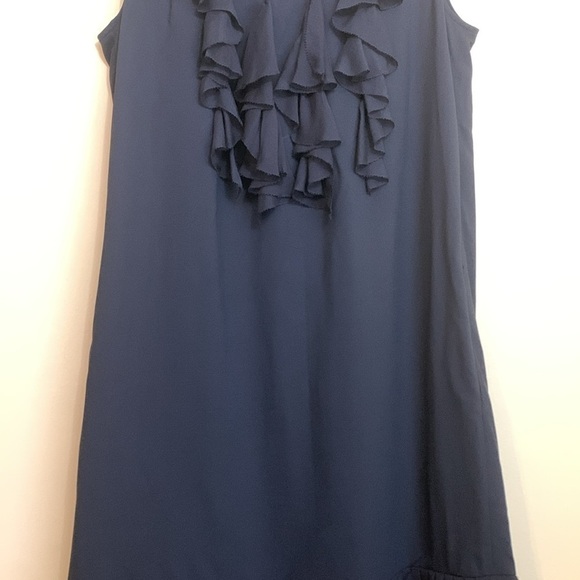 Diane Von Furstenburg Demeta Viscose Wool Ruffle Sleeveless Shift Dress 10 - Picture 9 of 17